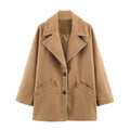 Commuting style blended loose coat jacket