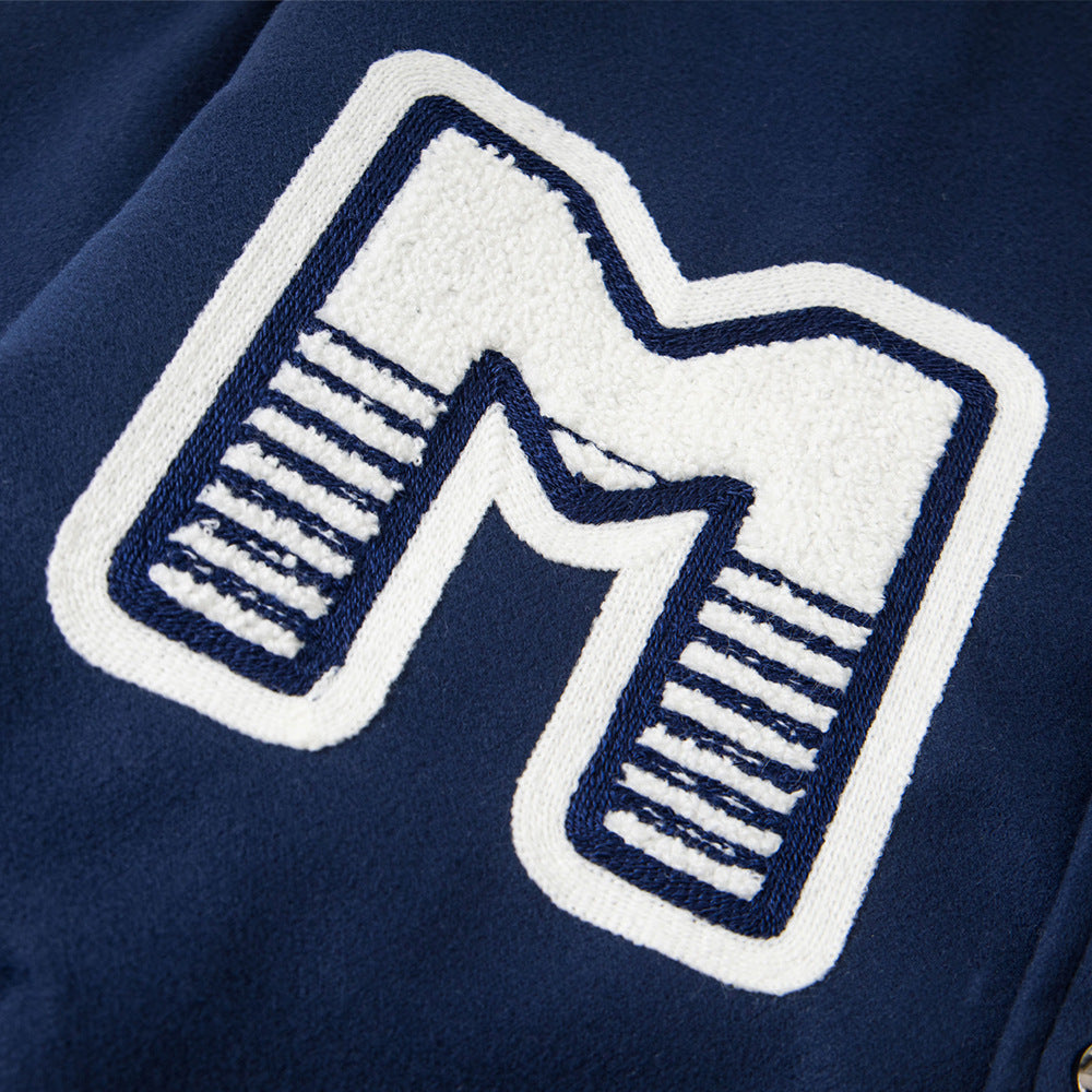 Heavy Embroidery Letter Baseball Jacket Men's Outerwear Padded Thick Single-Button Winter Loose Casual Cotton Jacket